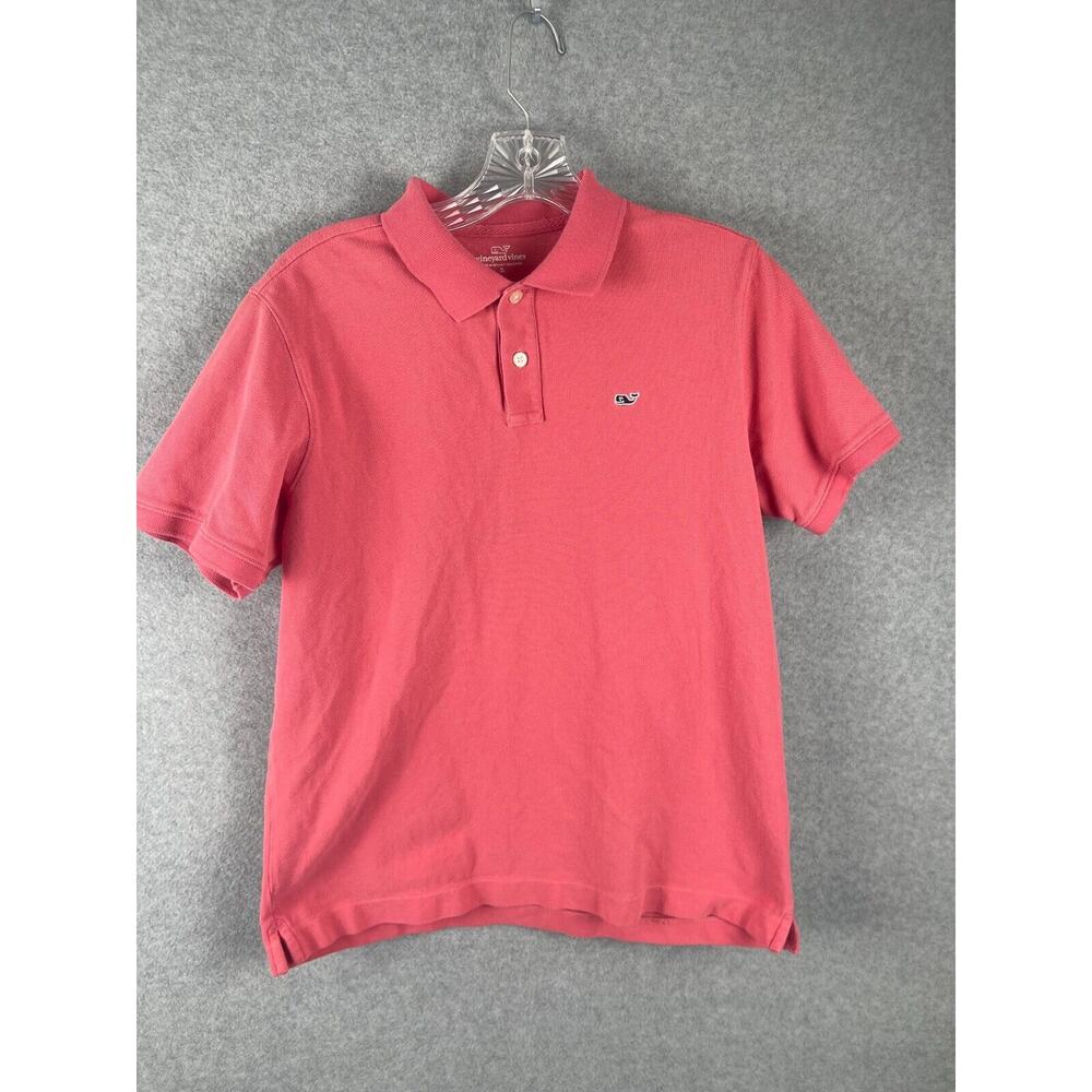 Vineyard Vines Polo Shirt Girls XL Pink Short Sleeve Preppy Whale